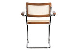 Adda Home Chaise, Bois d'orme/rotin, Marron/argenté, 64X52X83 CM