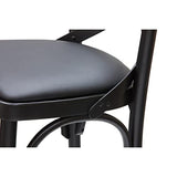 Miliboo Tabouret de Bar bistrot hêtre Massif Noir H75 Marcel