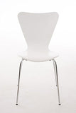 CLP Chaise Empilable Calisto en Bois - Assise Ergonomique - Chaise de Salle d’Attente en Bois Chaise, Hauteur Assise 45 cm -Couleurs au Choix: Blanc