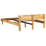 Tidyard Cadre de Lit 160 x 200 cm | Cadre de Lit 2 Personnes | Cadre de Lit Bois de Manguier Massif 160 x 200 cm