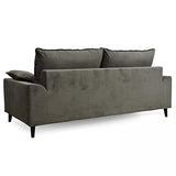 Canapé Convertible en Velours 3 Places Vert Kaki
