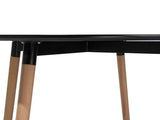 Table de Salle à Manger - Table de Cuisine - Noir - 120 cm - Bovio