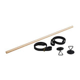 MOB-IN Kit penderie Suspendue Effet Cuir - Barre Portant Dressing sous Plafond 1 m + Lanière Ceinture Simili Cuir - VIKY