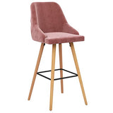 vidaXL 2X Chaises de Bar Sièges de Comptoir Tabourets de Pub Chaises de Bistro Chaises de Comptoir Tabourets de Bar Sièges de Bistro Rose Velours