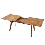 Nordic Story Table de salle à manger extensible 170 – 210 cm en bois massif chêne, idéale pour cuisine, salon, meubles de style scandinave nordique Couleur chêne naturel