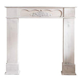 Rebecca Mobili Cheminee Decorative, Encadrement en Bois Blanc, Style Retro, pour Salon, Idees Maison - Dimensions: 99 x 104 x 21 cm (HxLxL) - Art. RE4865