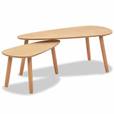 vidaXL Ensemble de Tables Basses 2 pcs Table d'Appoint Bois de Pin Massif