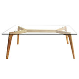 AltoBuy VERANE - Table Basse Rectangulaire Plateau Verre