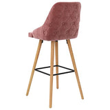 vidaXL 2X Chaises de Bar Sièges de Comptoir Tabourets de Pub Chaises de Bistro Chaises de Comptoir Tabourets de Bar Sièges de Bistro Rose Velours