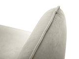 Cosmopolitan Design Canapé Velours, Vienna, 2 Places, Beige, 160x92x95