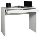 Marque Amazon - Movian Bureau/console à tiroir, 100 x 80 x 40 cm, Blanc brillant