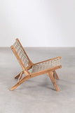 SKLUM Fauteuil en Bois de Teck Diama Brun Blé