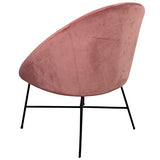 Nimara Fauteuil en velours | Fauteuil avec tissu en velours et accoudoirs | Fauteuil de salon avec confort et détente | Fauteuil de qualité en bleu, gris et rose