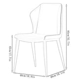 Chaise latérale de cuisine en cuir PU pour salon, cuisine, comptoir de salon, chaise ergonomique, pieds en métal en acier carbone robuste (couleur : rouge)