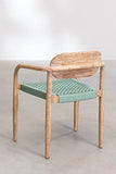 SKLUM Lot de 2 chaises de Salle à Manger Naele avec accoudoirs Vert Aquamarine