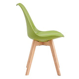 mcc direct Lot de 2 chaises de salle à manger, de cuisine, de bureau, design Eva (vert)