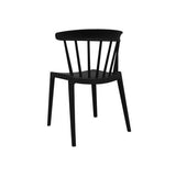 ZONS Lot de 2 Chaise Salle a Manger scandinave Noir Ampilable