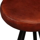 Wakects Lot de 4 tabourets de bar style industriel tabourets de cuisine rembourrés en cuir chaises de bar hautes pour salle à manger cuisine péninsule restaurants bar 30 x 76 cm marron et noir