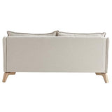 Miliboo Canapé 3 Places éco-Responsable en Tissu Beige Clair et Bois Clair Forest