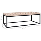 Table basse moderne, table de salon, table centrale en bois massif, élégante rectangulaire pour salon, bureau à domicile
