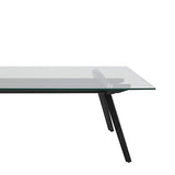 Marque Amazon - Movian Moiry - Table basse en verre trempé, 60 x 120 x 40 cm