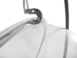 Kideo® Ensemble complet : fauteuil suspendu avec structure et coussin, demi-coque, bulle, translucide, coussin blanc (1000 Snow))