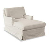 Loberon Méridienne Myersville - pin, Lin - H/L/P env. 80/88 / 145 cm - crème - crème