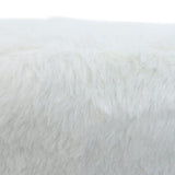 HOME DECO FACTORY Helsinki Imitation Fourrure Mobilier Assise Canape Fauteuil Confort Accoudoir Siege Salon Salle A Manger, Textile-Polyester, Blanc, 65 x 74 x 100