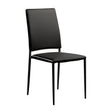 Designetsamaison Lot de 6 chaises Salle à Manger Noires - Tudelia
