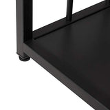WOLTU 1 X Table de Bar avec 2 tablettes + 2 X Tabourets de Bar Structure en métal Plateau en MDF,Noir BT25sz+BH130sz-2