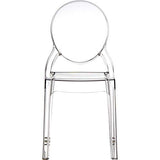 Menzzo Lot de 4 Chaises Salle Manger Plexi Transparent | Cuisine Salon ou Sejour | Diva |Design, Moderne et Confortable | Dimensions : L43 P52 x H89 cm