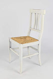 t m c s Tommychairs - Set 4 chaises Artemisia pour Cuisine, Bar et Salle à Manger en Style Shabby Chic, Structure en Bois de hêtre Vieilli à la Main et Assise en Paille
