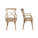 Biscottini Chaise Salle a Manger Bois 89x43x50 cm | Chaise bistrot Bois Made in Italy | Chaise Bois Finition Vintage | Chaise en rotin
