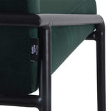 Damiware Lev Tabouret de Bar de qualité supérieure avec Housse en Velours ((Velours Vert Foncé, 75 cm)