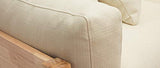 Miliboo Canapé scandinave 3 Places déhoussable Blanc crème et Bois KYO