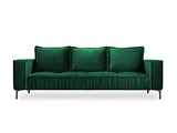 Interieurs 86 Canapé Velours, Triomphe, 3 Places, Vert Bouteille, 216x98x85