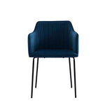 EMT CASA Lot de 2 Chaise scandinave, chaise de salle à manger en velours, pieds métalliques stables