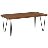 Marque Amazon - Rivet - Table de salle à manger aux pieds ultra-fins et au look industriel, largeur 180 cm, Noyer et noir
