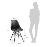 LF - Chaise Lot de 4 chaises Lars noir