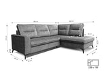 Robin Camel Canapé d'angle avec fonction de couchage, canapé avec tiroir pour literie, coussins dossier, canapé d'angle autoportant en L, coussins de dossier amovibles, canapé rembourré (rose sale)