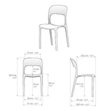 MOBILI FIVER, Chaise Amanda, Lot de 4, Jaune