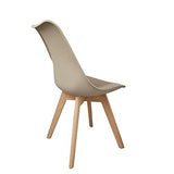 Krok Wood Oliver Chaise de Salle à Manger pour Salon, Bureau, Design Classique, Pieds en Bois de hêtre Massif (Beige, 2)