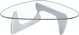OM-PDD Table Basse Design Salon, Table Basse Transparente Salon, Table Basse Verre Trempé Design Moderne, Table Basse Industrielle, 50x37.5x16in