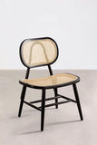 SKLUM Chaise en Bois Leila Noir uni