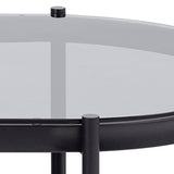 AC Design Furniture Bertha Table Basse, Verre, Gris, H: 42 x B: 95 x T: 50 cm