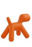MagisMeToo Tabouret avec Surface Mate en polyéthylène Forme de Chien pour Enfant, Orange, Taille M