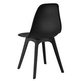 [en.casa] Set de 2 Chaises Design Chaise de Cuisine Chaise de Salle à Manger Plastique Noir 83 x 54 x 48 cm