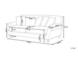 Beliani - Canapé 3 Places - Eike - Velours, Beige