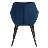 WOLTU BH153bl-1,1 Chaise de Salle à Manger Moderne Chaise de Cuisine en Velours et métal,Bleu