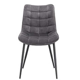 WOLTU® BH142dgr-2 Chaise de Salle à Manger Lot de 2 Chaise de Cuisine Assise rembourrée en Velours Pieds en métal Stable, Gris Foncé